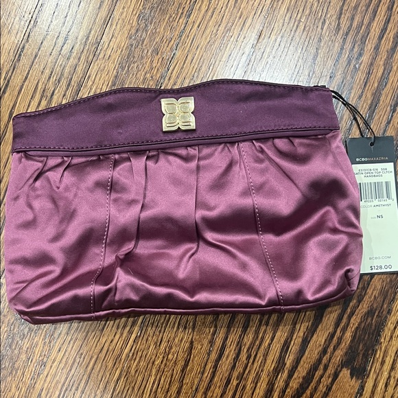 BCBGMaxAzria Amethyst Satin Handbag - Picture 1 of 5